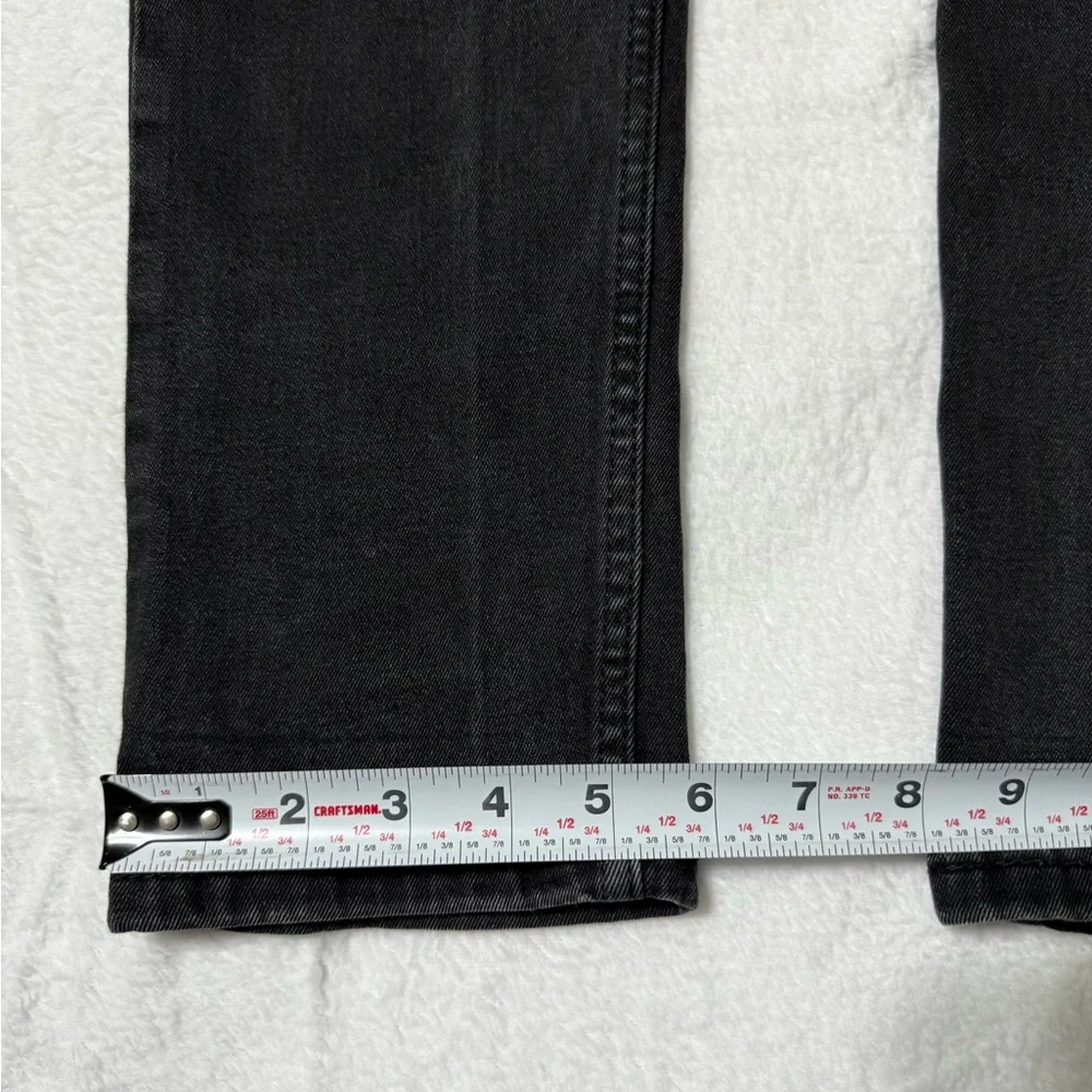 Levis 512‎ Jeans Mens 32x33 Black Slim Tapered Mid Rise Dark Wash Denim